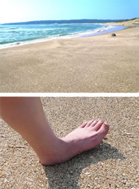 砂浜を歩く感覚(画像)